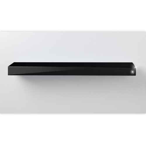 Mixibaby Wandboard, Wandregal, Steckboard, in verschiedenen Farben und Längen, Länge:108cm, Farbe:Hochglanz schwarz