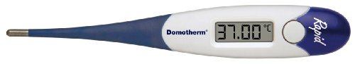 Domotherm Rapid - digitales Fieberthermometer mit 2 Nachkommastellen, Messwertspeicher, flexible Spitze, Baby Kinder geeignet