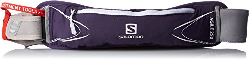 Salomon, Lauf-Hüftgurt, Unisex, Schmale Taillen, Inkl. 250 ml Trinkflasche, Regulierbar von 60 auf 120 cm Umfang, AGILE 250 BELT SET, Lila, L39333900