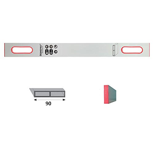 DEWEPRO Alu Richtlatte - Setzlatte - Abziehlatte - Putzlatte mit 2 Handgriffe - Länge: 150cm / 1,5m
