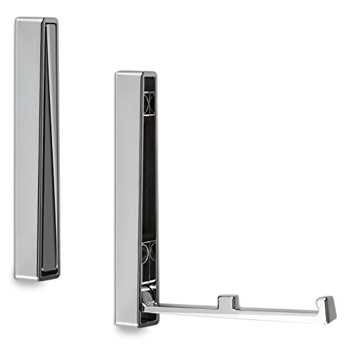 2er Set Aufbau Klapphaken BARI 120 x 16 x 15 mm verchromt klappbarer Mantelhaken Wandgarderobe Aufbauklapphaken von SO-TECH