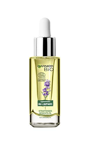 Garnier Bio Lavendelöl Gesichtsöl straffend Anti Stress, Naturkosmetik, Lavendel Straffendes Gesichts-Öl, 1er Pack (1 x 30 ml)