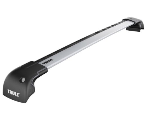 Thule 959400 WingBar Edge Dachträger, für Fahrzeuge, mit Fixpunkten und integrierter Dachreling, Silber, S/M(2er set)