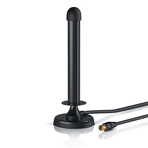 CSL - 30dB DVB-T / DVB-T2 digitale Stabantenne | TV / PC / MAC | leistungsstarke DVB-T-Antenne mit stabilen Magnetfuß | hohe Empfangsleistung