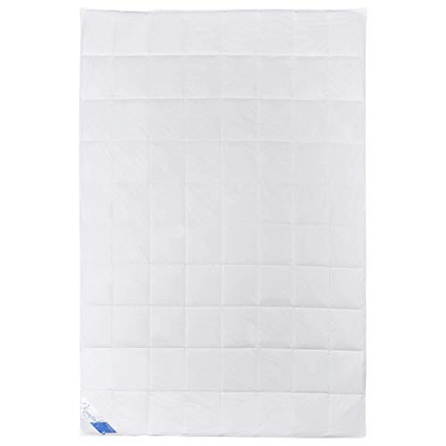 Böhmerwald Komfort Dauneneinziehdecke, allergikergeeignet, 90% Daunen / 10% Federn, Füllgewicht: 300gr, Wärmeklasse: leicht, Größe: 135x200 cm, OEKO-TEX STANDARD 100