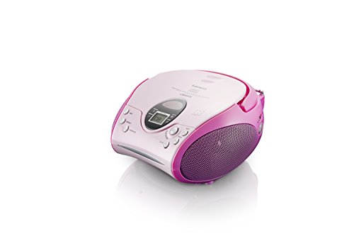 Lenco SCD-24 Stereo UKW-Radio mit CD-Player und Teleskopantenne pink