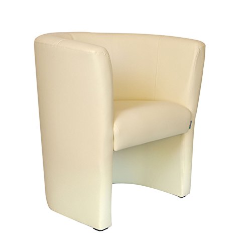 TOP Sessel Clubsessel Loungesessel Cocktailsessel Kunstleder Beige W042 28 FORTISLINE