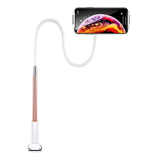 ESR Flexibler Handyständer - Schwanenhals Handyhalter und Tablethalter mit Verstellbarer Klemme und 360° drehbarer Halterung - Universelle Kompatibilität, für iPhone/iPad / S10 / P30- Roségold