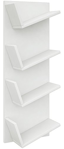 VCM Design Regal Wandregal Wandschrank Hängeregal CD DVD Bücherregal Sammelregal Möbel Weiß 'Lansi'