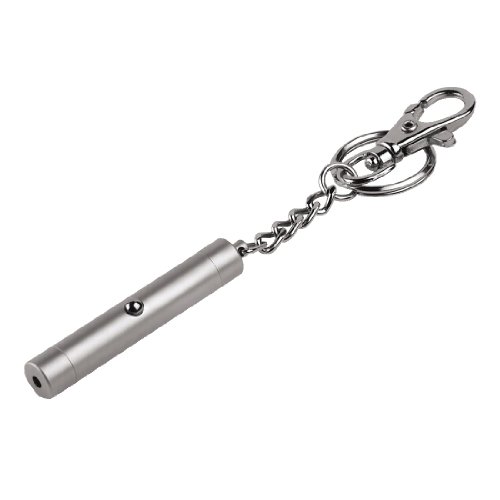 Hama LP15 Laserpointer Katze (Presenter, handliches Metallgehäuse, roter Laser, Reichweite bis 50m) silber