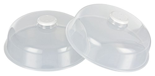 Kigima Mikrowellendeckel 2er Set 24,5 cm mit Griff und Entlüftung