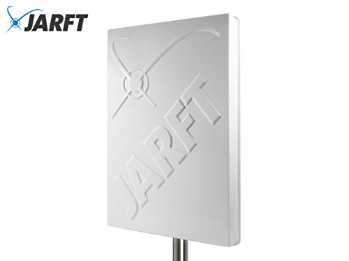 JARFT J4GMB-14-DOMPA | Leistungsstarke Multiband 800/1800/2600 MHz LTE / 4G Antenne, 14dBi Leistungsgewinn, Wetterfest, inklusive 2.5m TWIN-Kabel - Richtantenne passend zu Speedport LTE / LTE II / Hybrid, Speedbox LTE / LTE II / LTE III, Easybox 904 LTE / B1000 / B2000 / B3000 / B4000, O2 LTE Router, FritzBox LTE- Router, Huawei B390 / B593 / B890 / E5186, D-Link DWR-921, Teltonika RUT550 / RUT950 / RUT955