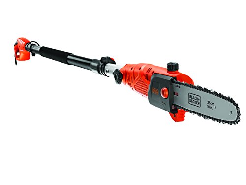 Black+Decker Hochentaster (800W, 25 cm Schwertlänge, 2,7 m Länge, 11 m/s Kettengeschwindigkeit, schwenkbarer Kopf) PS7525