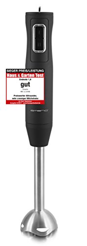 Emerio Stabmixer, Edelstahl Stab, Griff gummiert für besseren Halt, zweiteilig, 2 Geschwindigkeiten, PREIS-/LEISTUNGSSIEGER 05/2017, 250 Watt, HB-111446