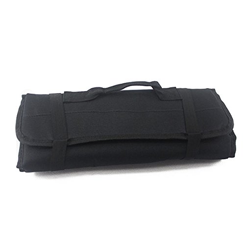 PIXNOR Rolltasche Werkzeugrolltasche Werkzeugtasche Zange Schraubenzieher Schraubenschlüssel Tasche (Schwarz)