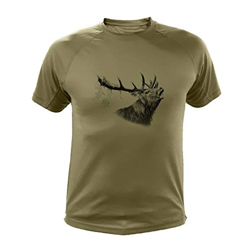 Jagd T Shirt, Hirsch (303, Grun, M)