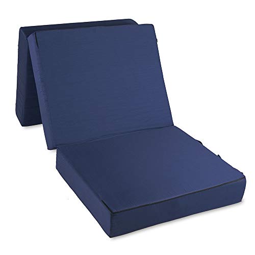aktivshop Gästematratze »Deluxe« Klappmatratze Gästebett Faltmatratze Reisebettmatratze 4 cm Visco, blau, 195 x 75 x 15 cm