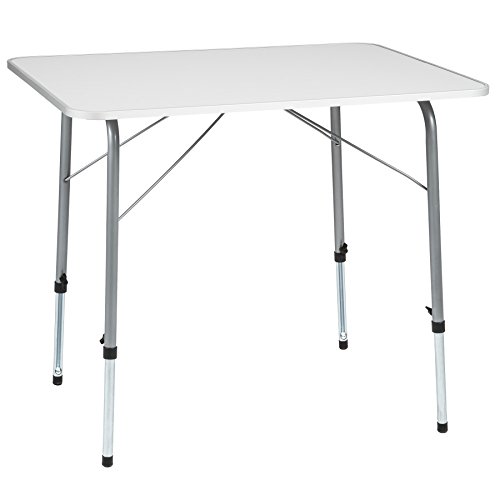 TecTake Campingtisch Gartentisch klappbar höhenverstellbar (LxBxH): ca. 80 x 60 x 68 cm