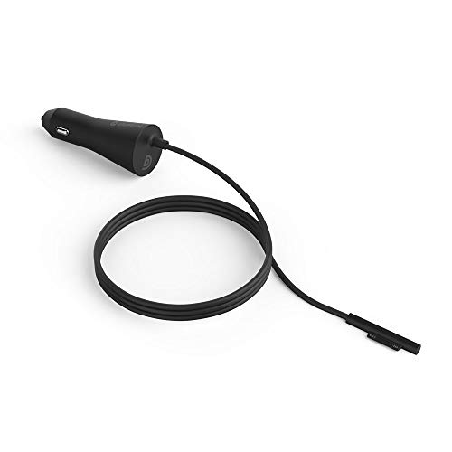 Griffin HighSpeed Link KFZ-Ladegerät für Microsoft Surface Pro 6/Pro (2017)/Pro 4/Go/Laptop/Book - Microsoft Zertifiziert [Surface Connector Anschluss I 30W I 1.8m Länge I 12V] - GFB-009-BLK schwarz