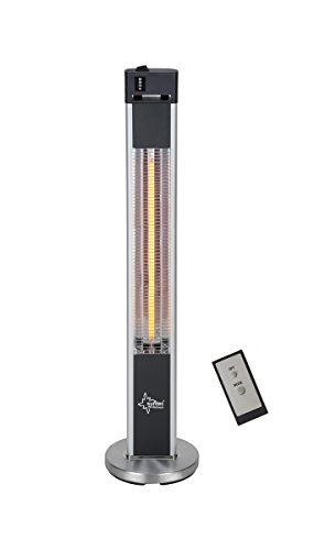 SUNTEC Terrassenheizstrahler Heat Patio 2000 Carbon [Für Räume bis 48 m³ (~20 m²), Indoor & Outdoor Nutzung, 3 Heizstufen, Fernbedienung, max. 2000 Watt]