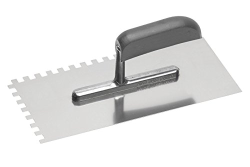 Meister Glättekelle 280 x 130 mm  Zahnung: 4 x 4 mm  Rostfreier Edelstahl | Glättkelle | Glättscheibe | Traufel | Edelstahlkelle | Zahnkelle | Glättekelle mit Zahnung | 4136910