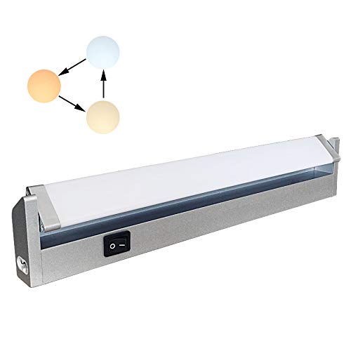 Led Unterbauleuchte Schwenkbar Küchenlampe Unterbau Schrankbeleuchtung mit Schalter Schrauben Dübel Verbindungskabel Warmweiß 3 Farbton Neutralweiß Kaltweiß 350 Lumen 33 cm