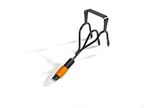 Fiskars Krümmerjäter, Zwei Geräte in einem: Krümmer & Jäter, Gerätekopf, Schwarz/Orange, QuikFit, 1000681