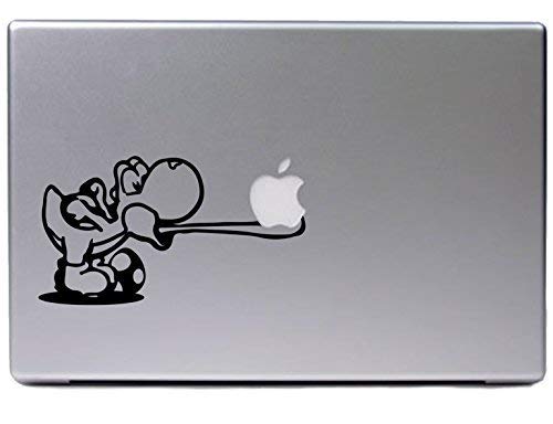 Hellweg Druckerei Decal in deiner Wunschfarbe MacBook Air Pro 13' Yoshi für Super Mario Fans 15,5X 8,5 cm Laptop Aufkleber Sticker Skin