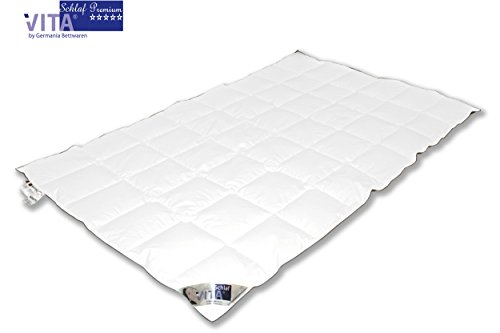 VitaSchlaf SOMMER / Übergangszeit Atelier Daunendecke 100% Gänsedaune Canada Premium 135x200