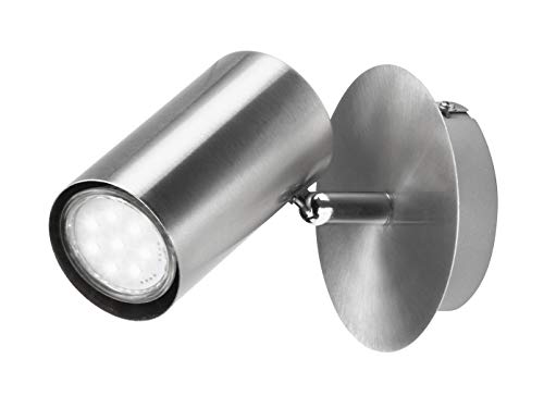 Moderner LED Wandstrahler für Innen in Nickel matt - Spot flexibel dreh- und schwenkbar für optimale Ausleuchtung