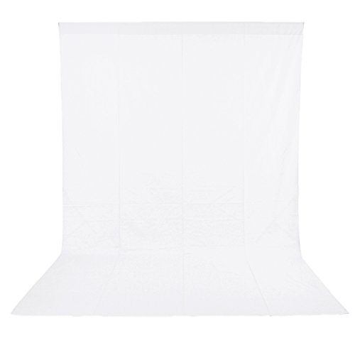 Neewer 6 x 9FT / 1,8 x 2,8 M Fotostudio 100% reines Muslin Faltbare Hintergrund-Hintergrund für Fotografie, Video und Fernsehen (weiß)