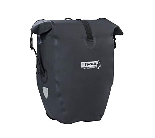 Büchel Fahrradtasche für Gepäckträger, 100% wasserdicht, schwarz, 81518001