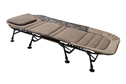 MK-Angelsport 'Fort Knox FlatSize X-Pro Camo Bedchair Karpfenliege Gartenliege Liege 8-Bein