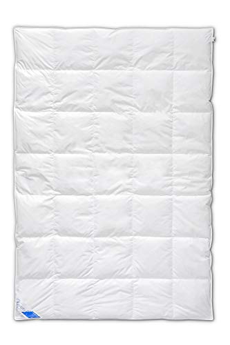 Böhmerwald Komfort Daunendecke, allergikergeeignet, 90 % Daunen / 10 % Federn, Füllgewicht: 800 gr., Wärmeklasse: normal, Größe: 155x220 cm, OEKO-TEX STANDARD 100