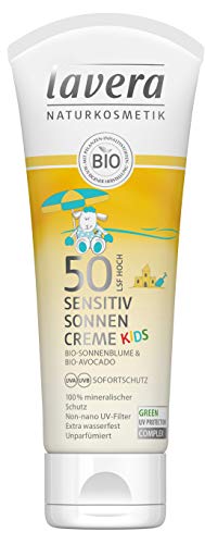 Lavera Sensitiv Sonnencreme Kids Lsf 50 ∙ 100% Mineralischer Kinder Sonnenschutz ∙ Unparfümiert ∙ Wasserfest ∙ Uva/Uvb Sofortschutz ∙ Vegan  Bio Pflanzenwirkstoffe  Naturkosmetik ∙ 1x 75 Ml