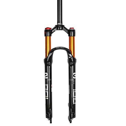 EDtara Geschenke für Damen & Herren,Fahrradteile,Federgabel,Mountainbike Federgabel Magnesium Alloy 26/27.5/29 Zoll Gabel Schulterkontrolle für gerade Rohre 27,5 Zoll