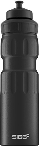 SIGG WMB Sports Black Touch, Sport Trinkflasche, 0.75 L, Aluminium, BPA Frei, Schwarz