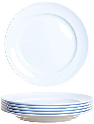 idea-station Gastro Kunststoff-Teller 6 Stück, 19.5 cm, weiß, mehrweg, bruchsicher, rund, stapelbar, Teller-Set, Speise-Teller, Plastik-Teller, Plastik-Geschirr, Camping-Teller, Kinder-Teller