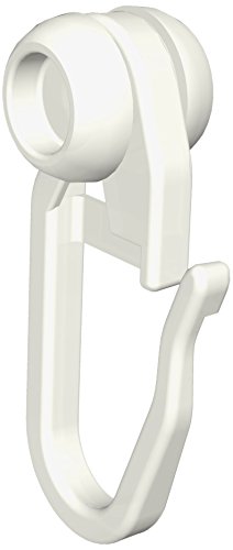 Flairdeco 16071007-0000 Innenlaufrollen mit Faltenhaken und 8 mm Durchmesser Gardinenrollen, Kunststoff, Packungsinhalt 100 Stück