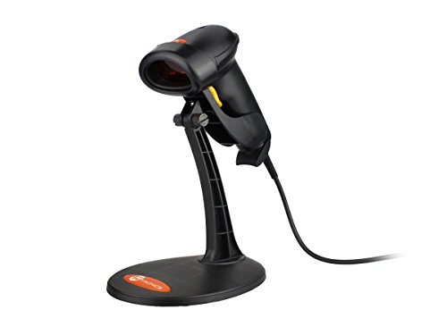 TaoTronics USB Barcodescanner Laser Barcode Scanner / automatisch Ablesen Barcodescanner / 80mm Lesebreite / 100 Scans pro Sekunde / mit Ständer schwarz