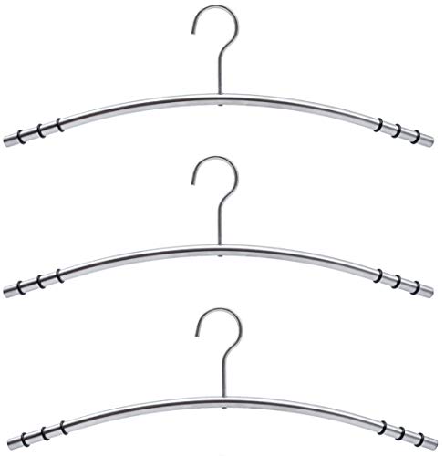 Alpina-Home 12 hochwertige & robuste Premium Kleiderbügel aus Edelstahl rostfrei und rutschfest [12 Stück]