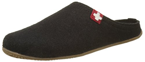 Living Kitzbühel Pant. Schweizer Kreuz& Fußbett, Herren Pantoffeln, Grau (Anthra 600), 44 EU (10.5 UK)