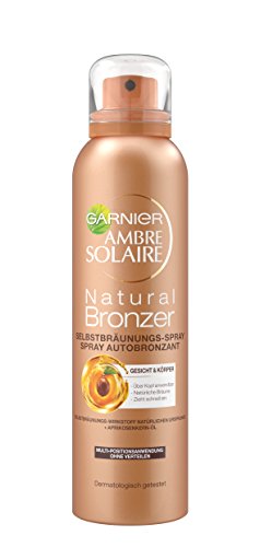 Garnier Ambre Solaire Selbstbräuner Natural Bronzer / Selbstbräunungs-Spray mit Aprikosen-Extrakt (dermatologisch getestet) 1er Pack - 150 ml