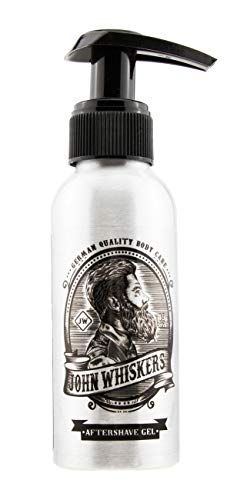 John Whiskers Aftershave Gel for Men - Made in Germany - mit Aloe Vera - ideale Gesichtspflege nach der Rasur