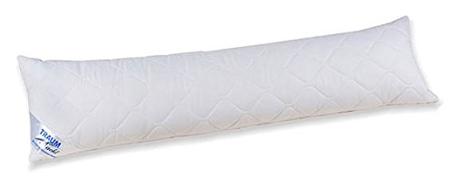 Traumnacht 3-Star Seitenschläferkissen, weich und bequem, aus softer Microfaser, 40 x 145 cm, waschbar, weiß
