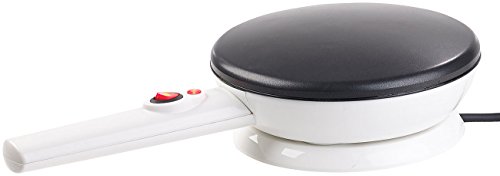 Rosenstein & Söhne Crepemaker: Kabelloser Crêpes-Maker, Anti-Haft, Temperatur-Automatik, 20 cm, 800 W (Crepes-Backplatten)