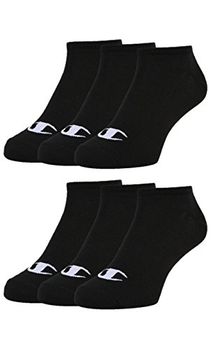 Champion 6pk Sneaker Socken Chaussettes Mixte, Noir, 43-46