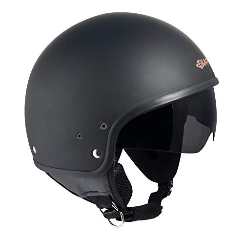 SKA-P Demi Jethelm 1NG SLIM M (57cm) Nero gommato