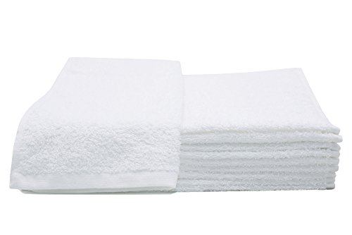 ZOLLNER 10er Set Gästetücher / Gästehandtücher / Handtuch 30x50 cm weiß, aus 100% saugfähiger Baumwolle, Qualität ca. 450 g/qm, direkt vom Hotelwäschespezialisten, Serie 'Amalfi'