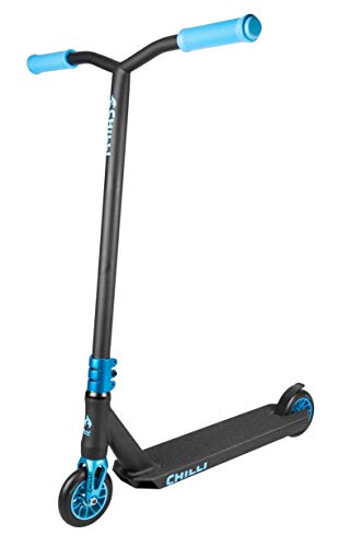 Chilli Stunt-Scooter Sun Reaper | Schwarz-Orangener Pro-Scooter für Einsteiger & Profis | Robuster Roller, drehbarer Lenker ideal für Tricks geeignet | Leicht & schnell für maximales Fahrvergnügen